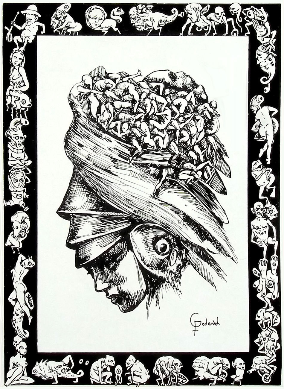 Drawing by Santiago de Cuba artist Fernando Goderich Fabars